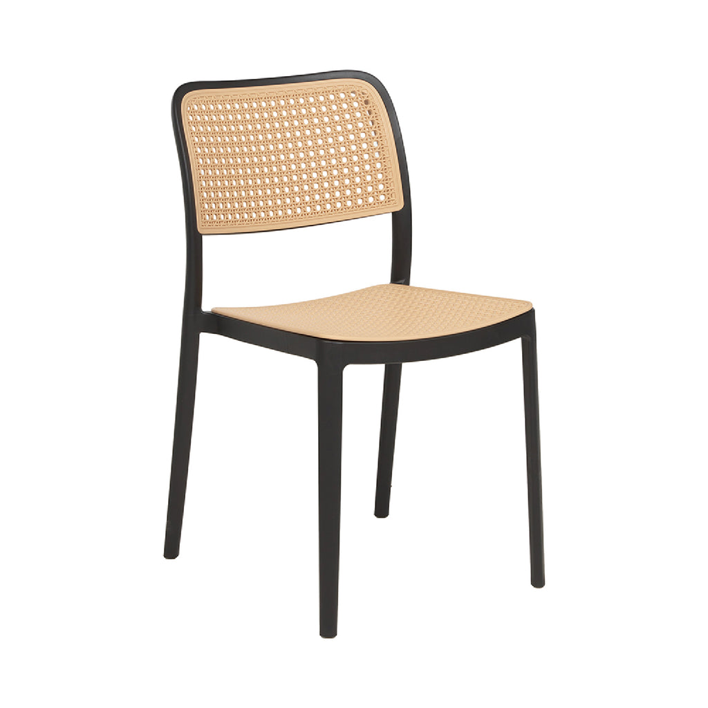 Silla de Terraza o Comedor Hoffman Enrejada - Negra