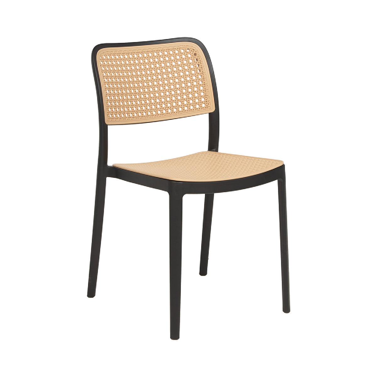 Silla de Terraza o Comedor Hoffman Enrejada - Negra