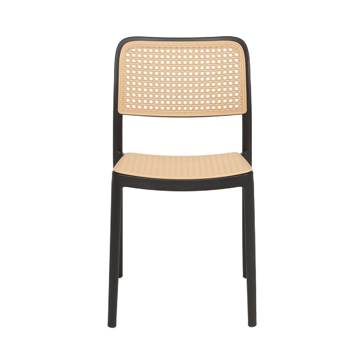 Silla de Terraza o Comedor Hoffman Enrejada - Negra