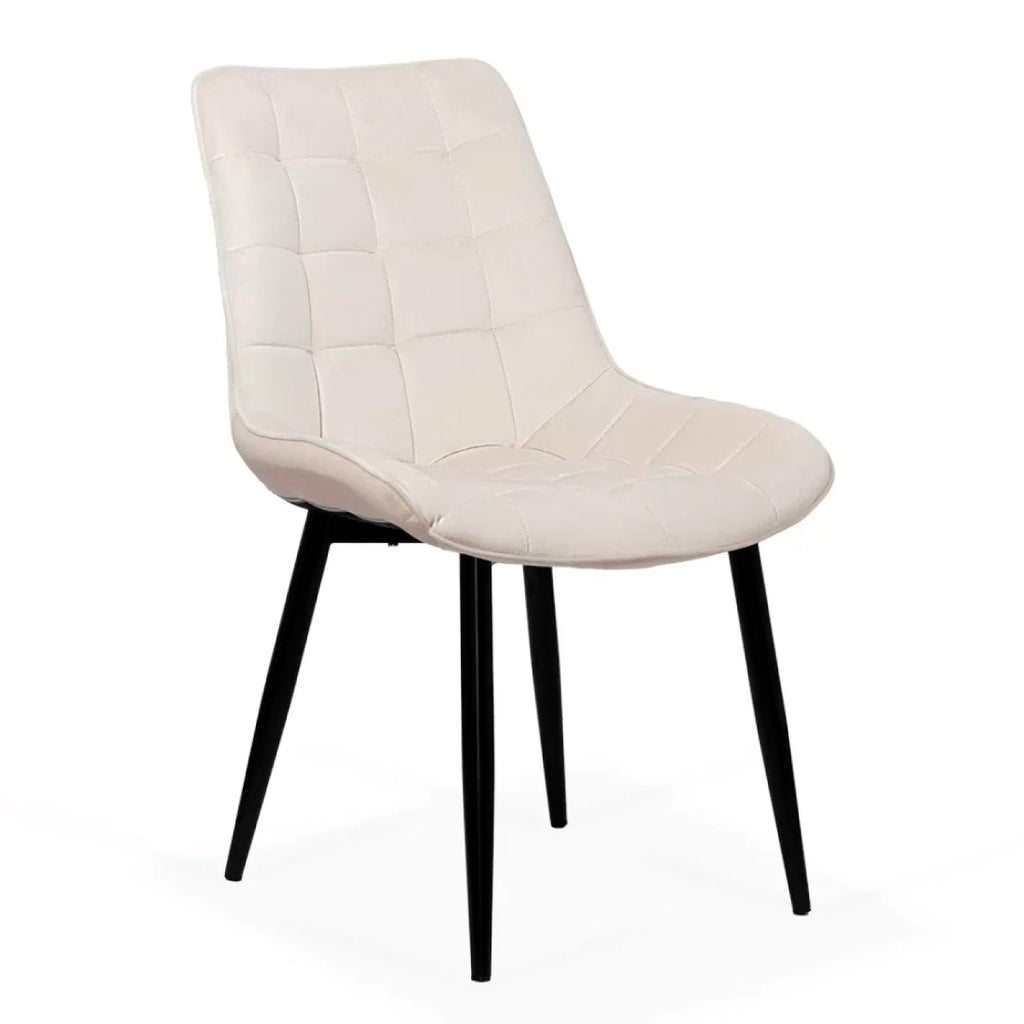 Pack de 4 Sillas Macron Terciopelo - Beige