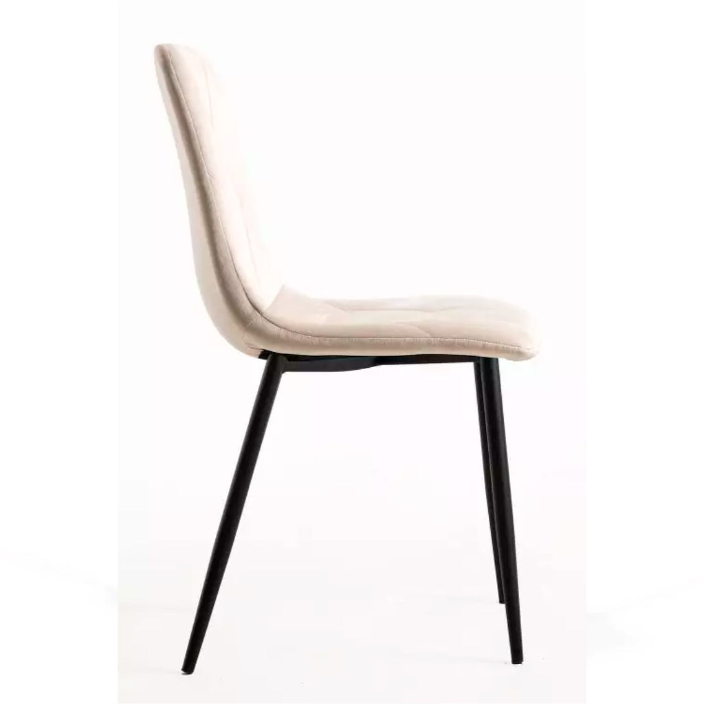 Pack de 4 Sillas Macron Terciopelo - Beige