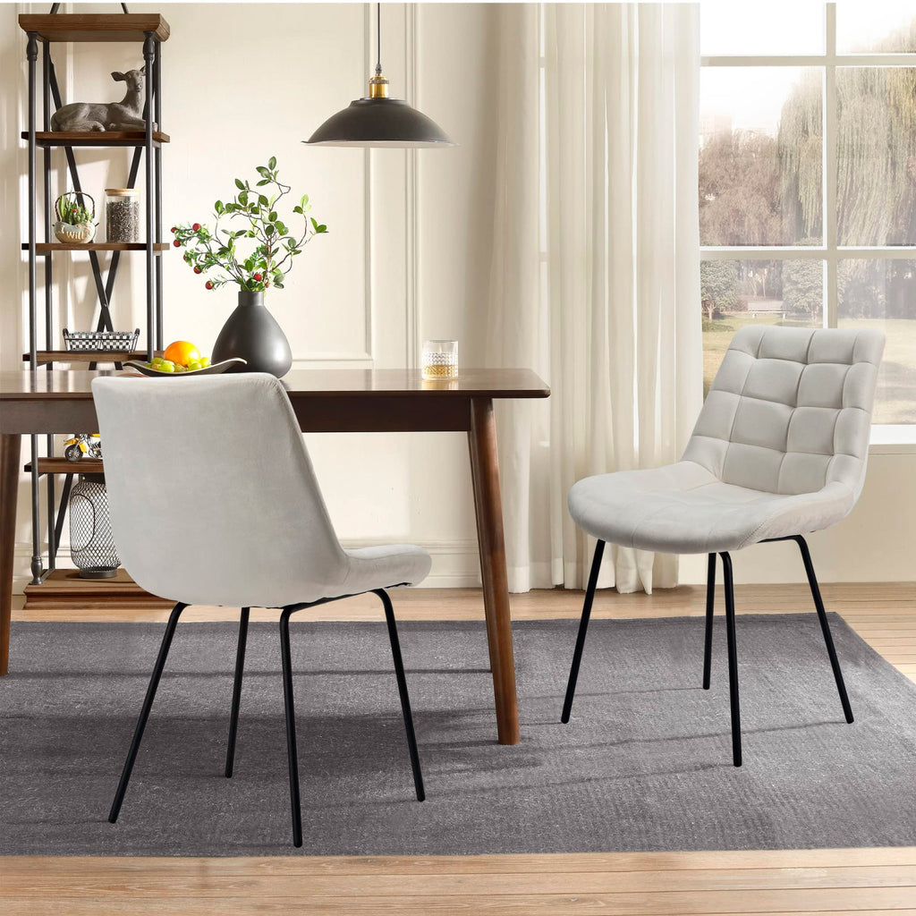 Pack de 4 Sillas Macron Terciopelo - Beige