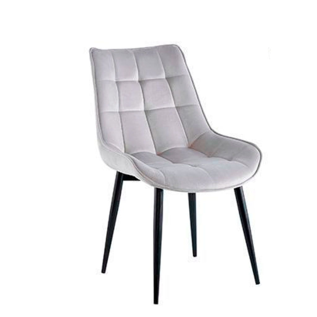 Pack de 4 Sillas Macron Terciopelo - Gris