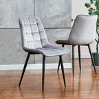 Pack de 4 Sillas Macron Terciopelo - Gris