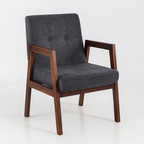 Sillón Marlow de Terciopelo - Gris Oscuro