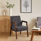 Sillón Marlow de Terciopelo - Gris Oscuro
