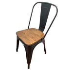 Silla Tólix Asiento de Madera Clara - Negra