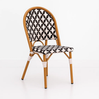 Silla de Jardín Parisina con Diseño Geométrico Trenzado