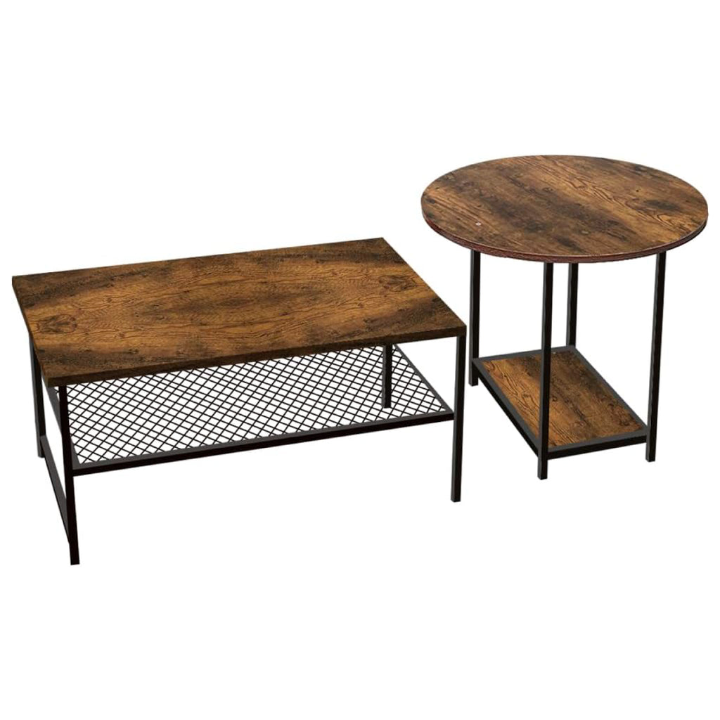 Set de Mesas de Centro Industrial en MDF - Diseño Dúo Modular