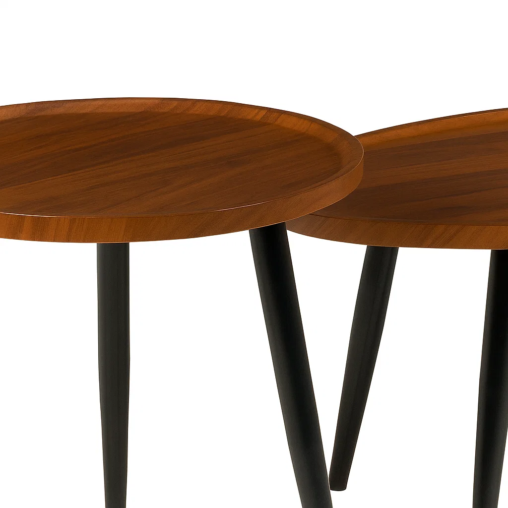 Set de Mesas de Centro Nido - Diseño Moderno de Madera y Metal