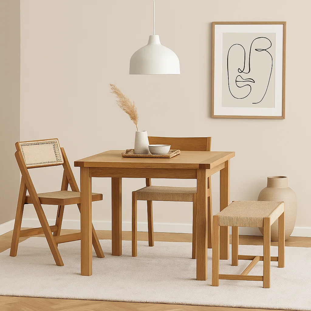 Silla Mistral Plegable de Madera Rattan Natural