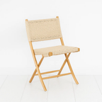 Silla Nido Plegable de Madera Rattan Natural