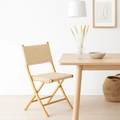 Silla Nido Plegable de Madera Rattan Natural