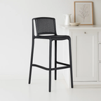 Taburete Alto Capri Polipropileno - Negro