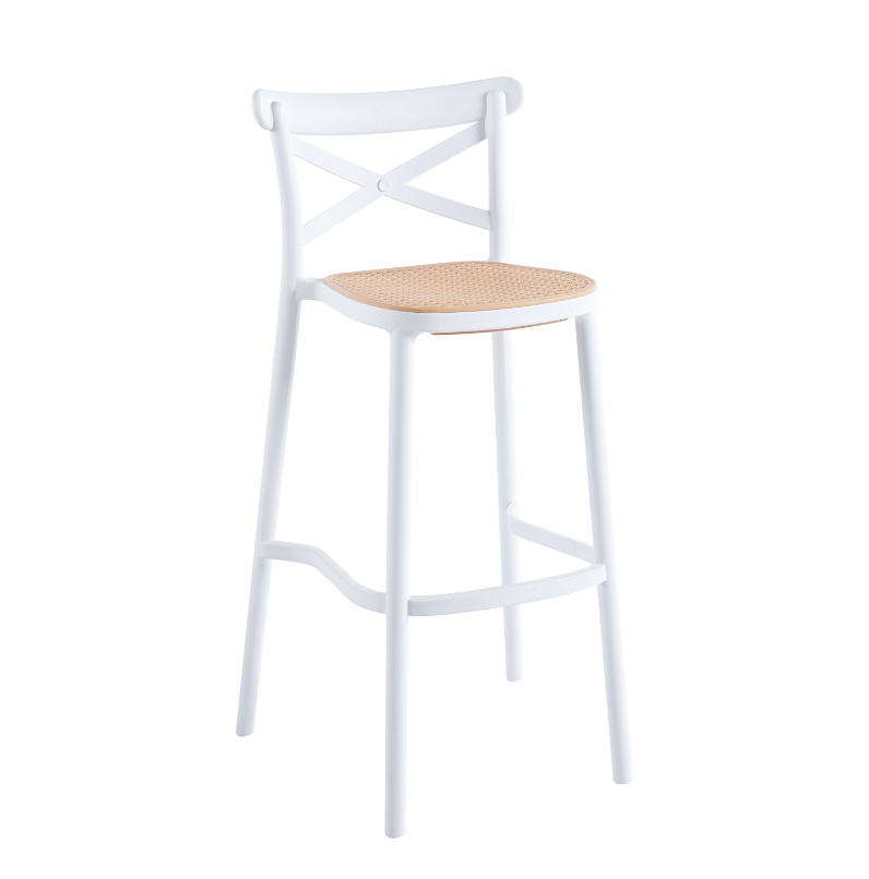 Taburete Crossback 77 cm - Blanco