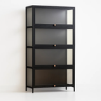 Vitrina BambooGlass 4 Niveles - Negro
