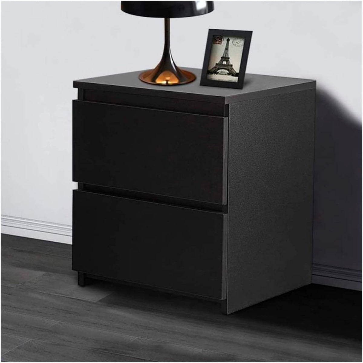 Velador Cajon Doble Minimal Oscuro