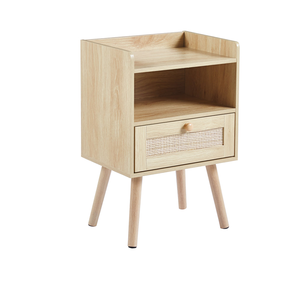 Velador Mesh Rattan con Cajon y Espacio