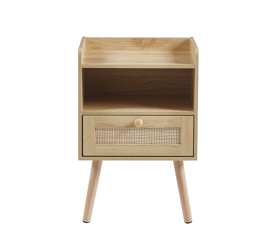 Velador Mesh Rattan con Cajon y Espacio