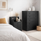 Velador Urbano Smart con Enchufe Integrado Negro de 3 Cajones