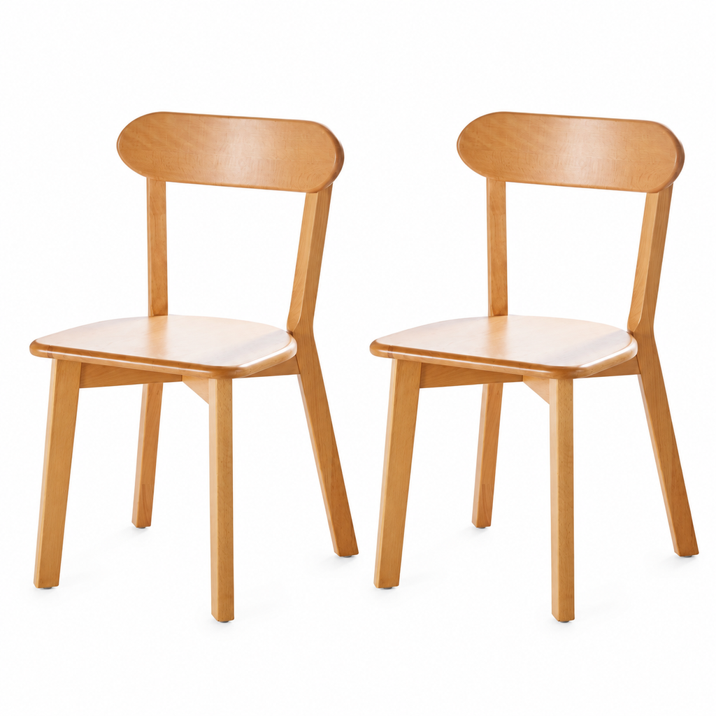 Pack de 2 Sillas Fresno de Madera - Natural