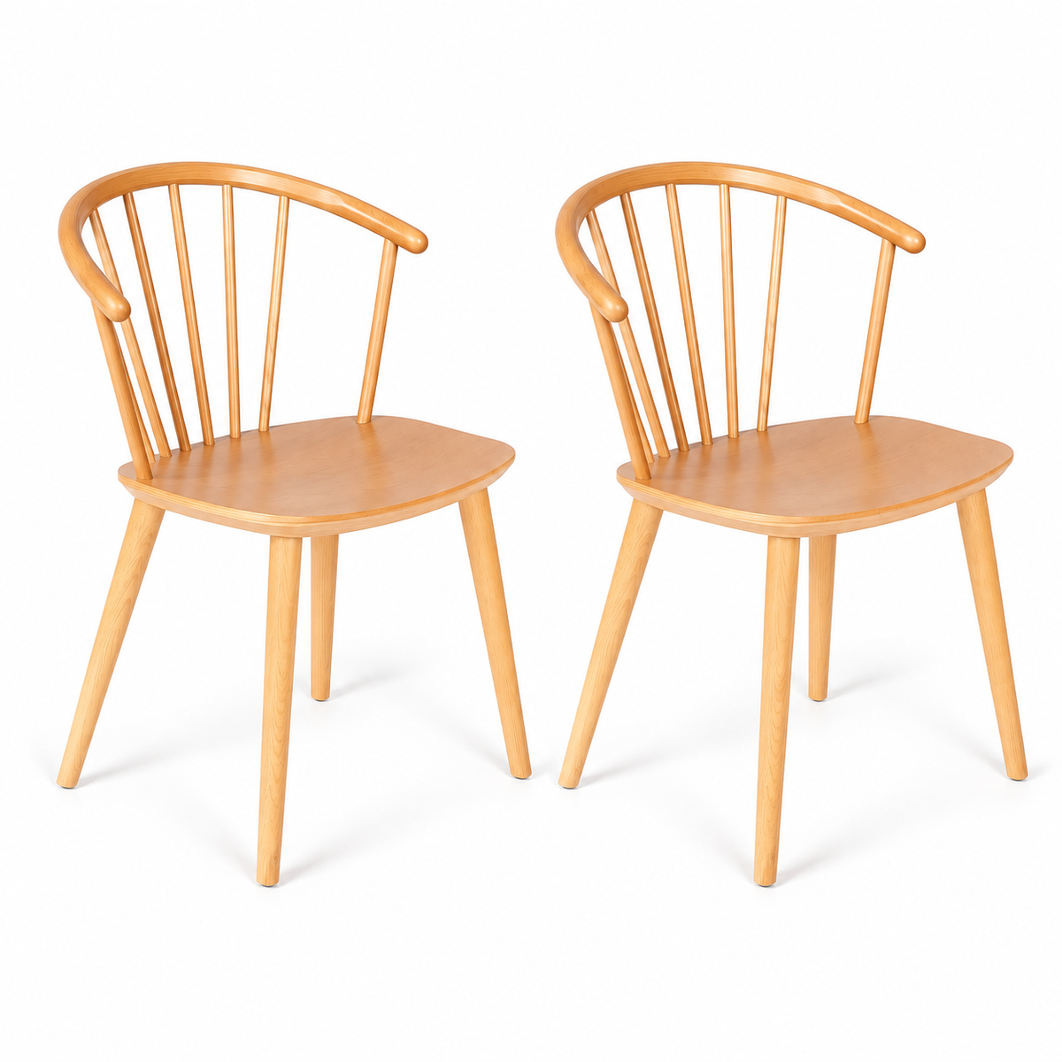 Pack de 2 Sillas Lykke de Madera - Natural