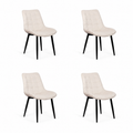Pack de 4 Sillas Macron Terciopelo - Beige