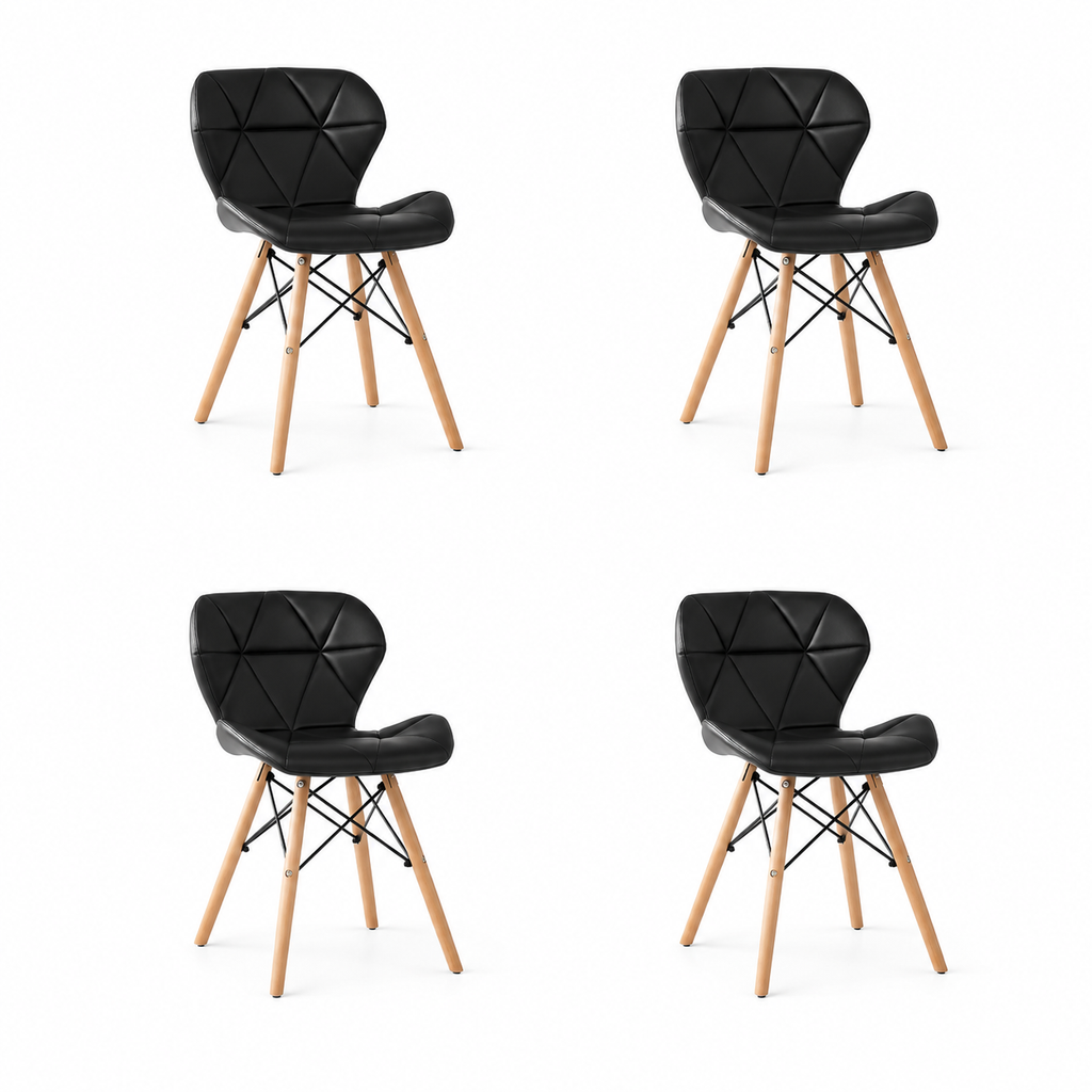Pack de 4 Sillas Radar - Negra