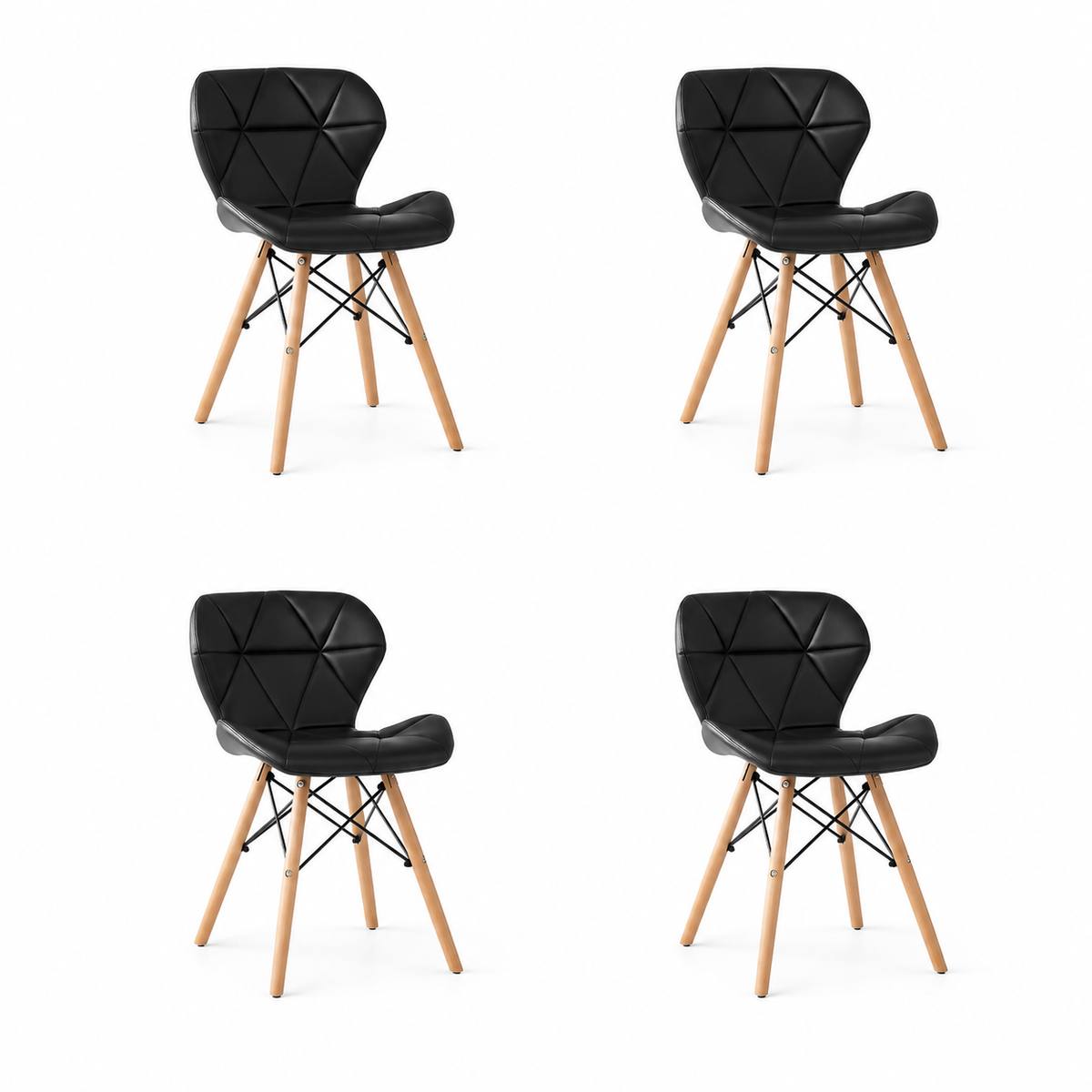 Pack de 4 Sillas Radar - Negra