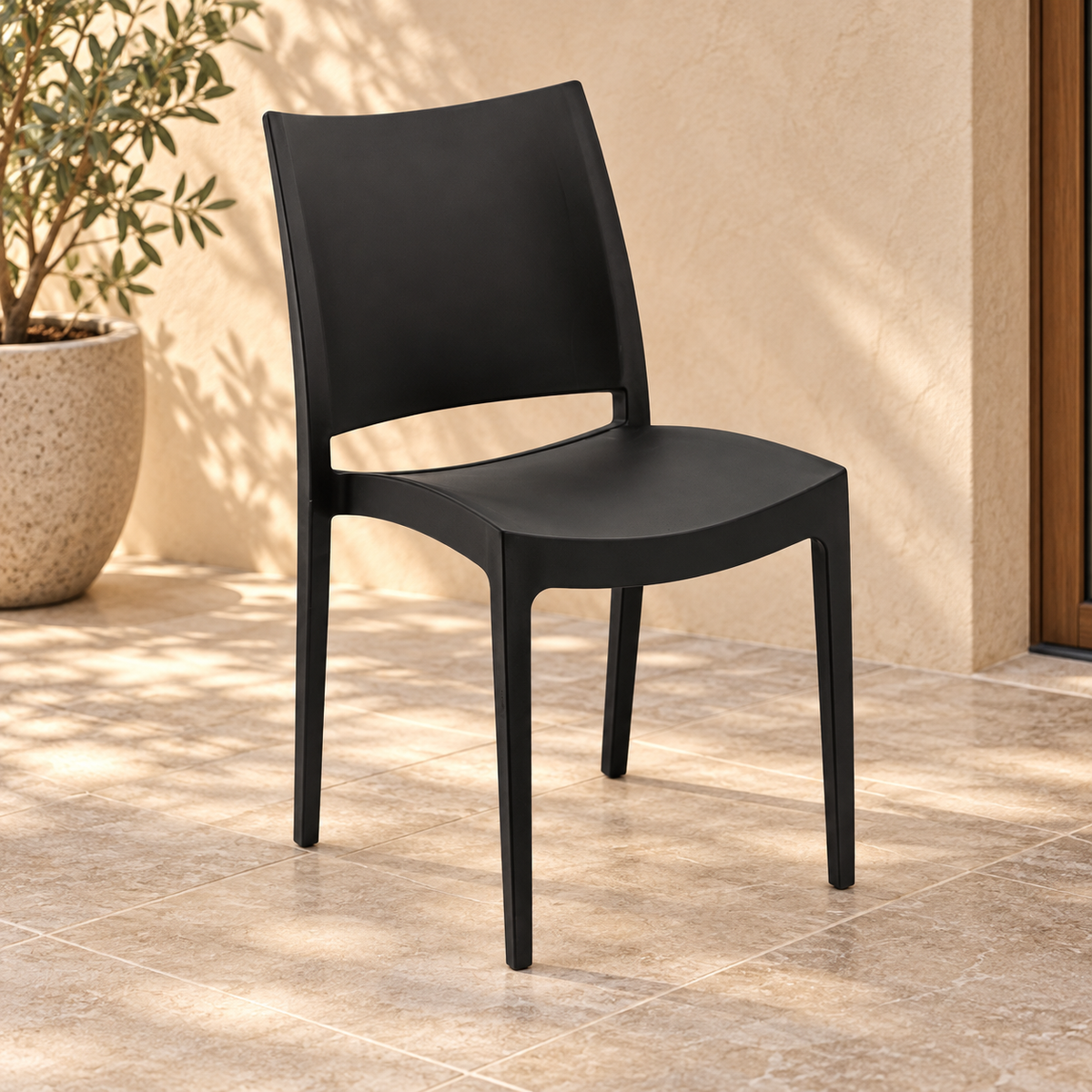 Silla de Exterior y Restaurant - Negra