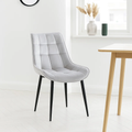 Pack de 4 Sillas Macron Terciopelo - Gris para el hogar, disponible en Mons