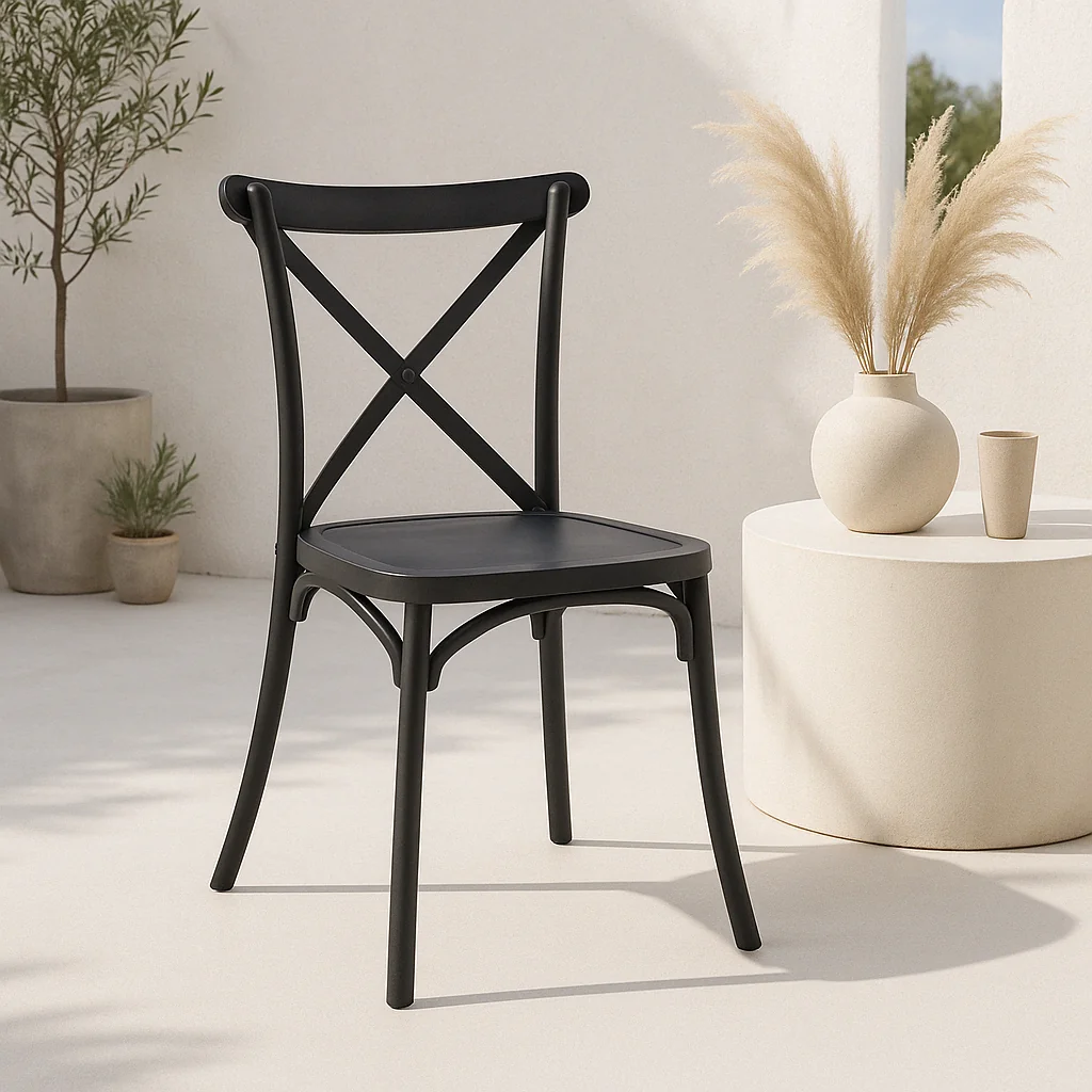 Silla Crossback - Negra para el hogar, disponible en Mons