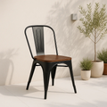 Silla Tólix Asiento de Madera Oscuro - Negra para el hogar, disponible en Mons