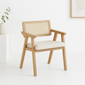 Pack de 2 Sitiales Acolchado Chandigarh Butaca Rattan - Madera para el hogar, disponible en Mons