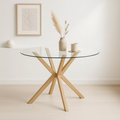 Mesa Cross Redonda Vidrio 120 cms