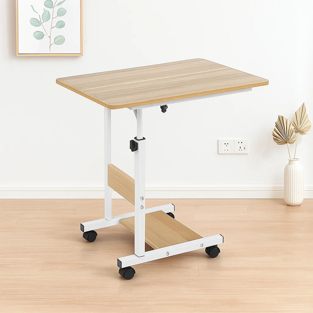 Mesa de computador ajustable roble para el hogar, disponible en Mons