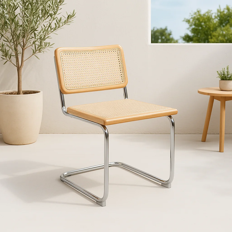 Pack de 2 Sillas Breuer Madera y Rattan - Madera para el hogar, disponible en Mons