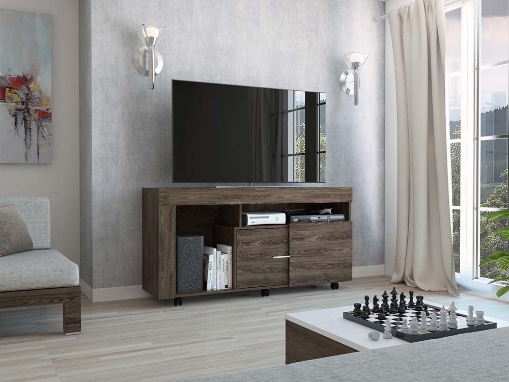 Mesa Para Tv Luk, Chocolate, con Espacio Para Televisor de Hasta 60 Pulgadas - vista 3