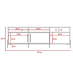 Rack Para Tv Ame, Miel, con Espacio Para Televisor de Hasta 65 Pulgadas - vista 8