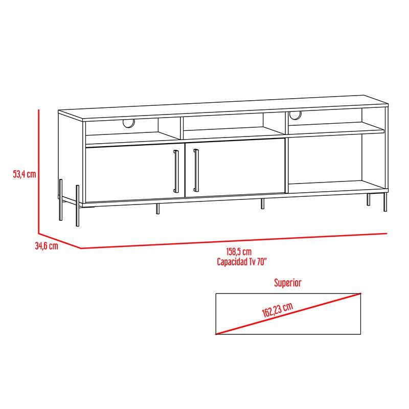 Rack Para Tv Ame, Miel, con Espacio Para Televisor de Hasta 65 Pulgadas - vista 7