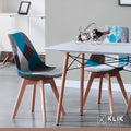 Pack de 4 Sillas Eames Patchwork Wood - Celeste para el hogar, disponible en Mons