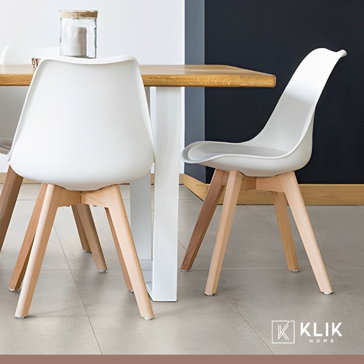 Pack de 4 Sillas Tulip Acolchada - Blanca para el hogar, disponible en Mons