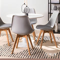 Pack de 4 Sillas Tulip Acolchada - Gris para el hogar, disponible en Mons
