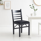 Pack de 2 Sillas Industrial Plegable con Marco Negro y Tapizado Sintético para el hogar, disponible en Mons