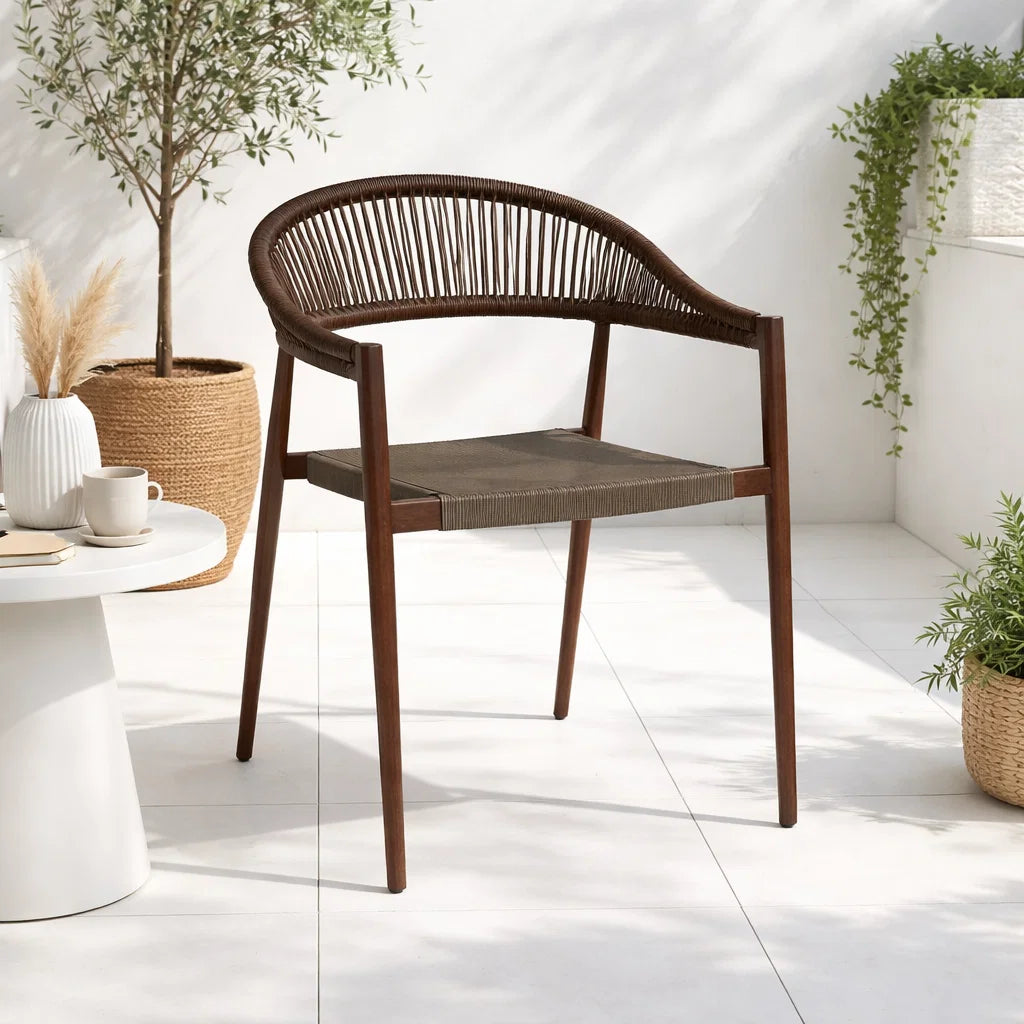 Silla de Terraza Douce - Aluminio y Rattan para el hogar, disponible en Mons