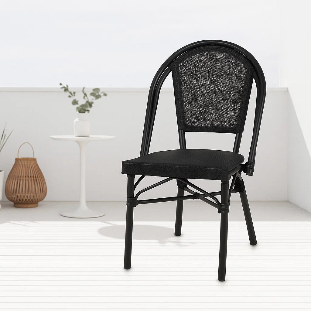 Silla Bistro Parisina Textileno - Negro para el hogar, disponible en Mons
