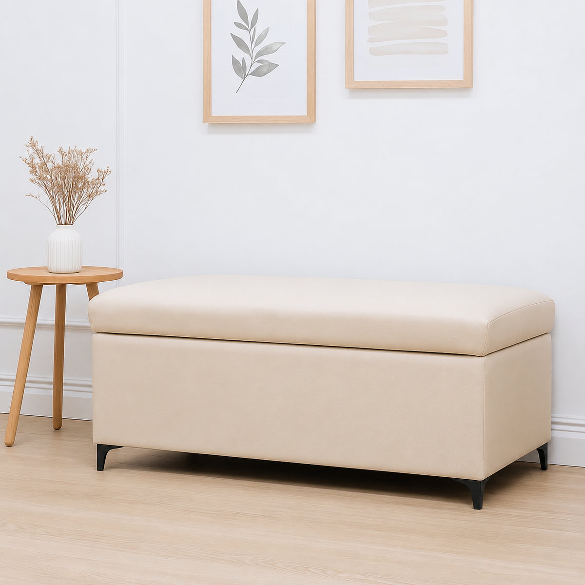 Banqueta con Almacenamiento Oculto Tapizada - Banco para el hogar, disponible en Mons