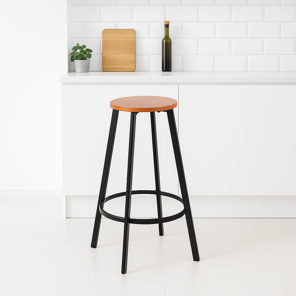 Pack de 2 Pisos taburete de bar elipse industrial para el hogar, disponible en Mons