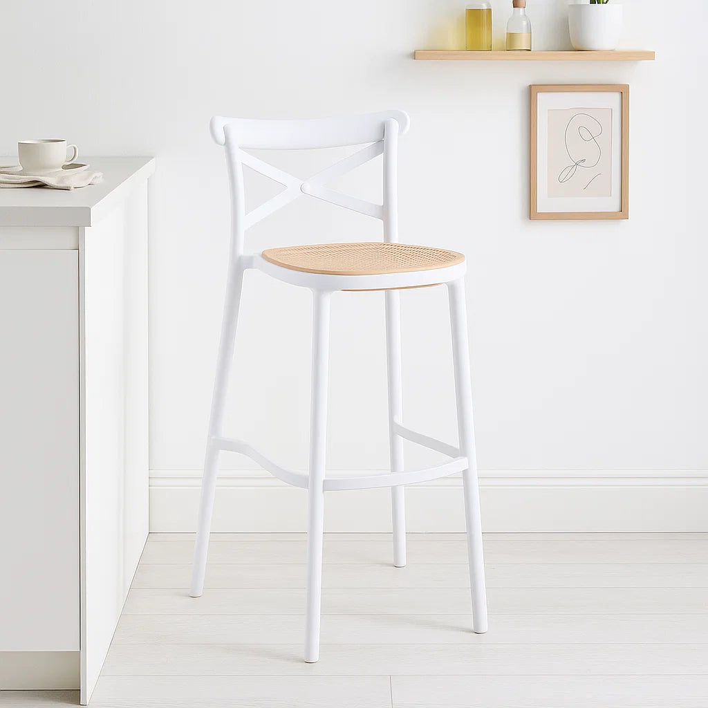 Taburete Crossback 77 cm - Blanco para el hogar, disponible en Mons