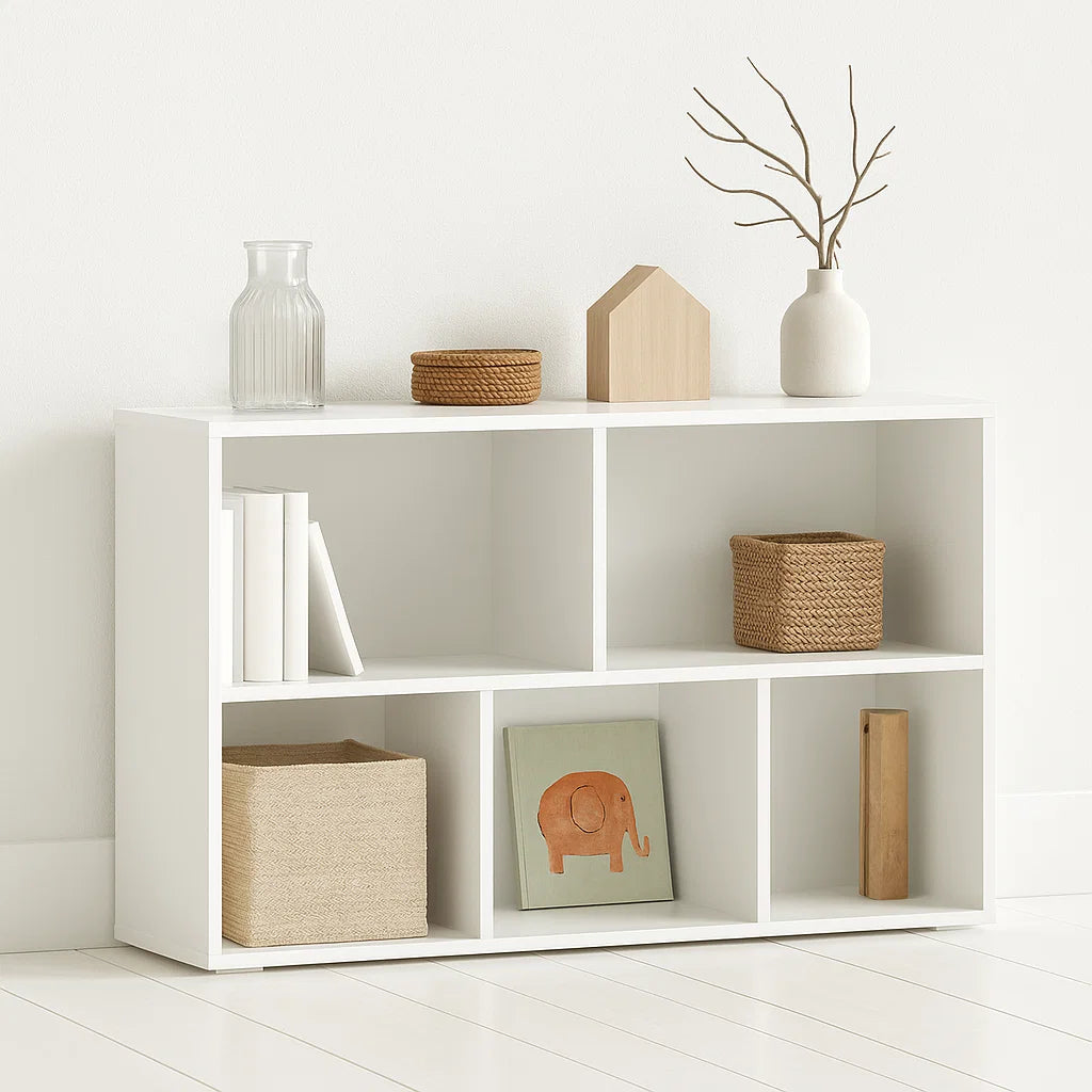 Estantería Baja MultiBox Blanca para el hogar, disponible en Mons